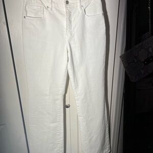 Good American Straight Leg White Jeans